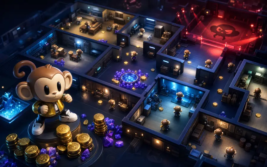 Premium toy monkey battle royale room survival game visual